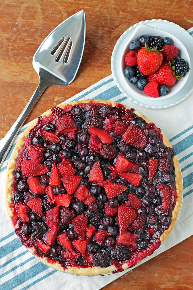 Mixed Berry Pie baked