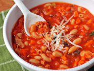 Pasta Fagioli Soup in a bowl
