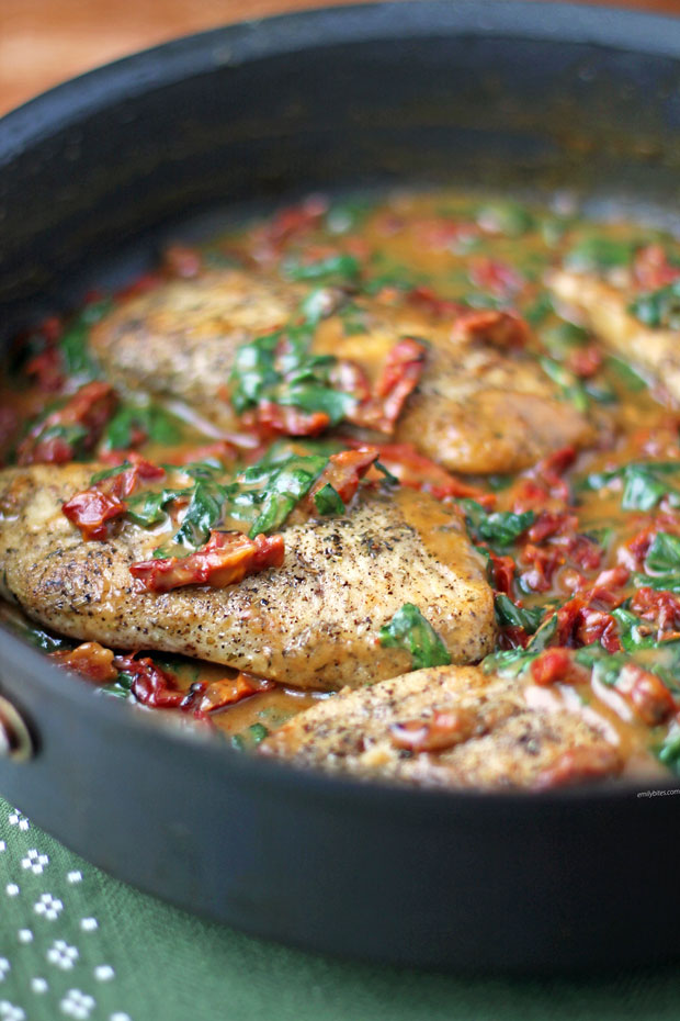 Creamy Tuscan Chicken close up