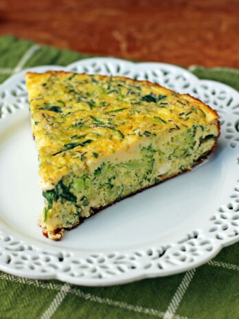 Vegetable Feta Frittata on a plate