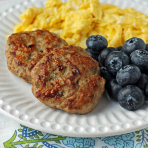Turkey Breakfast Sausage Patties on a plate