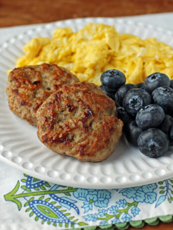 Turkey Breakfast Sausage Patties on a plate