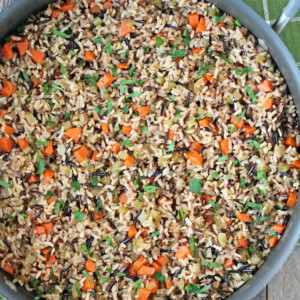 Wild Rice Pilaf overhead view