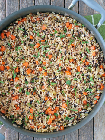 Wild Rice Pilaf overhead view