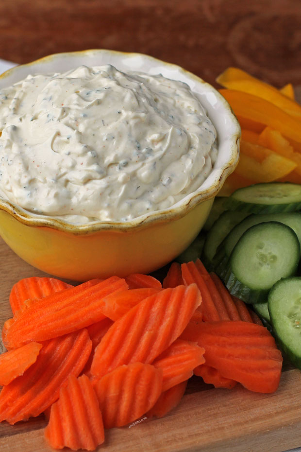 Creamy Veggie Dip in a bowl