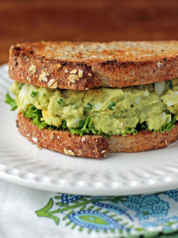 Avocado Egg Salad on a sandwich