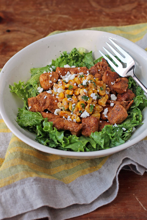 Mexican Street Corn Salad in a bowl