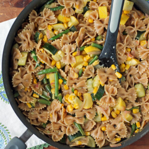 Summer Vegetable Pasta overhead