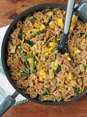 Summer Vegetable Pasta overhead