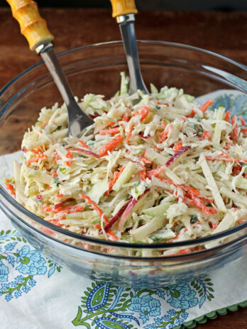 Apple Coleslaw in a serving bowl