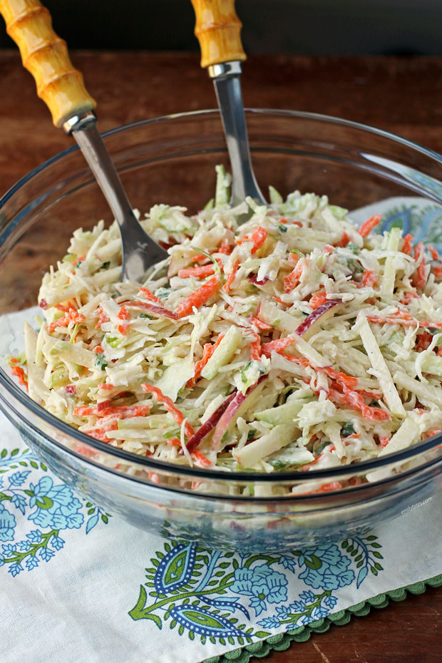 Apple Coleslaw in a serving bowl