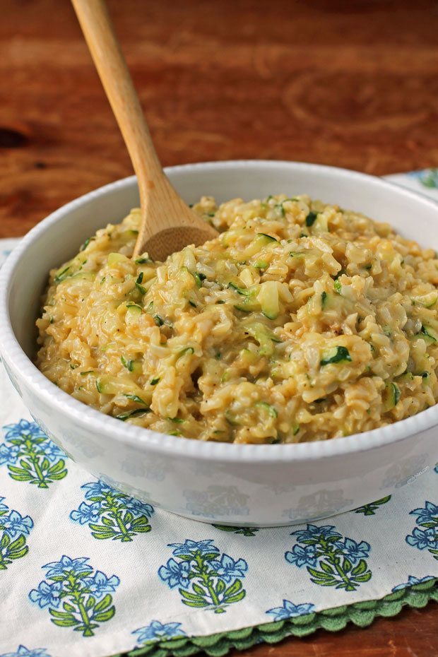 Cheesy Zucchini Rice in a bowl