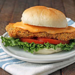 Spicy Chicken Sandwich close up