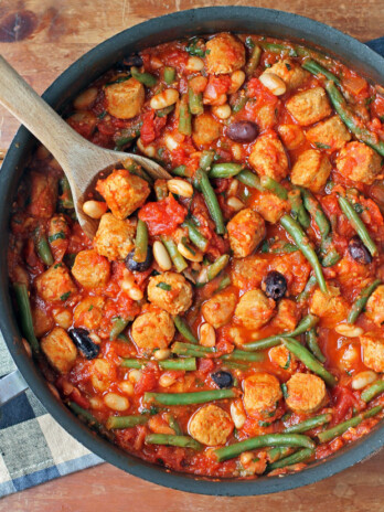 Sausage and Beans Skillet overhead