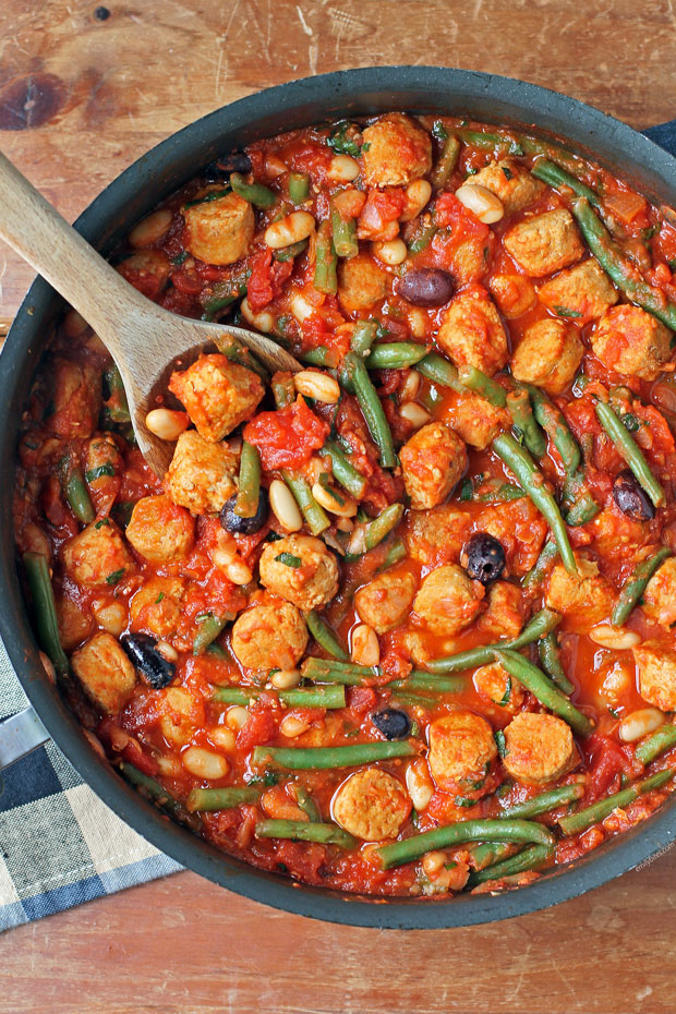 Sausage and Beans Skillet overhead