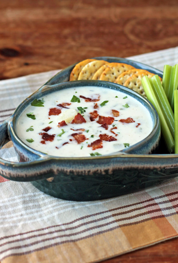 New England Clam Chowder in a soup bowl