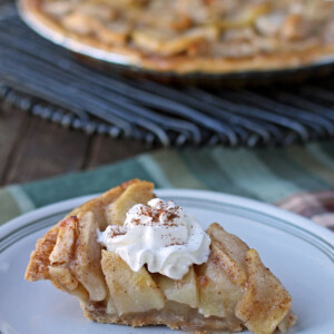 Topless Apple Pie slice on a plate