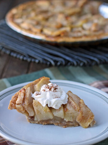 Topless Apple Pie slice on a plate