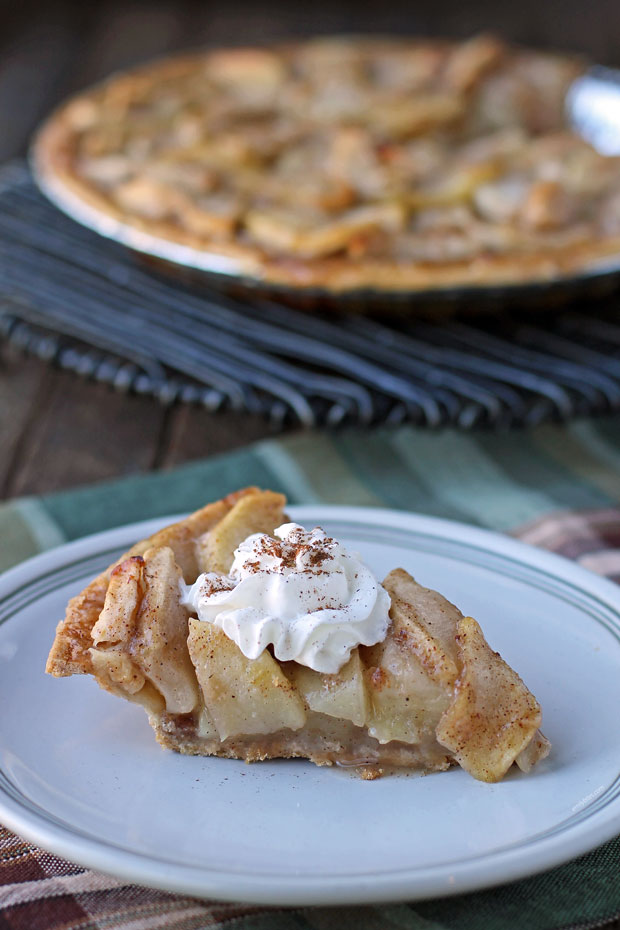 Topless Apple Pie slice on a plate