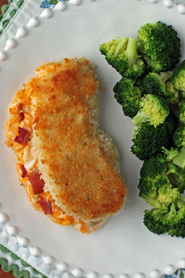 Cheesy Bacon Ranch Stuffed Chicken overhead