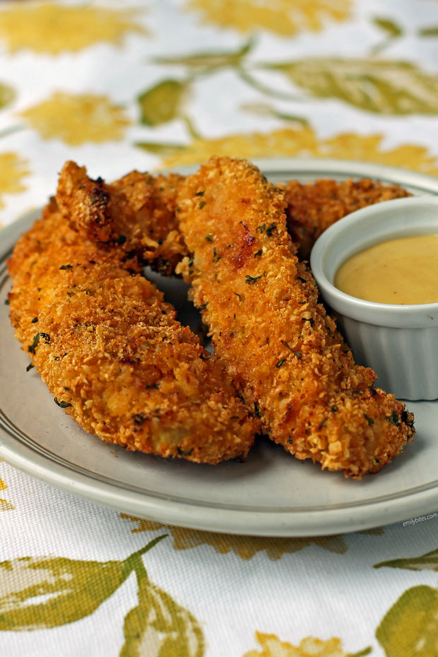 Honey Mustard Chicken Tenders plated