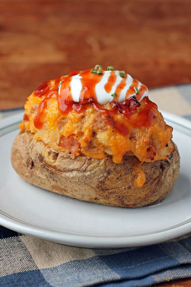 Loaded BBQ Stuffed Twice Baked Potatoes