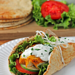 Chicken Shawarma Wrap plated