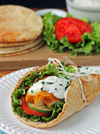 Chicken Shawarma Wrap plated