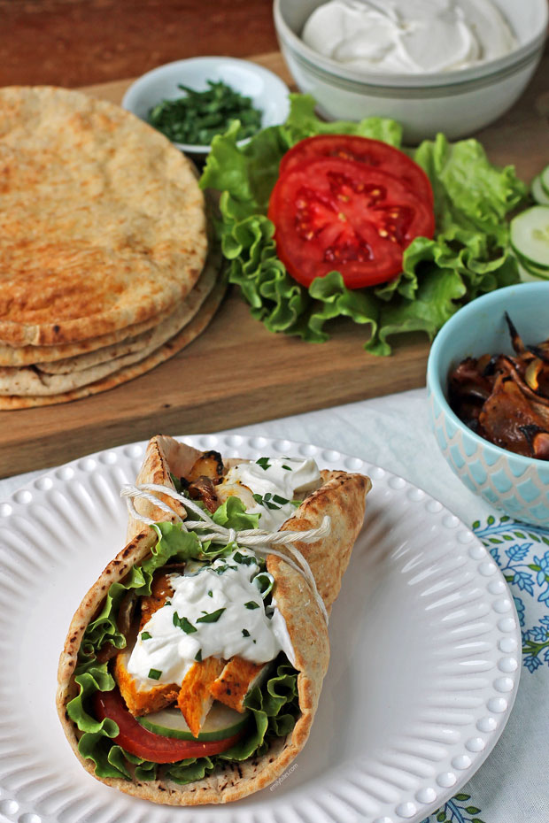 Chicken Shawarma Wraps - Emily Bites