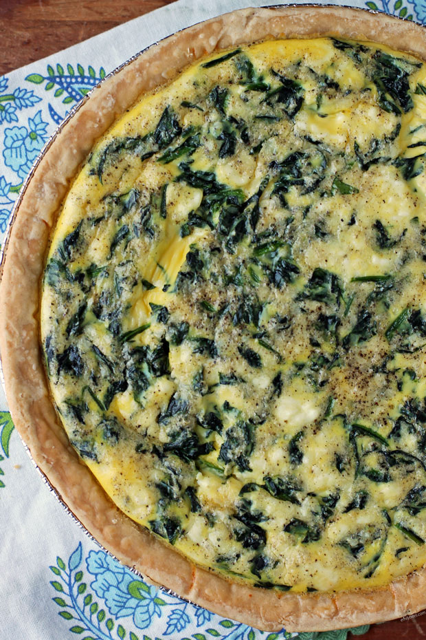 Spinach Feta Quiche - Emily Bites - beautifullife