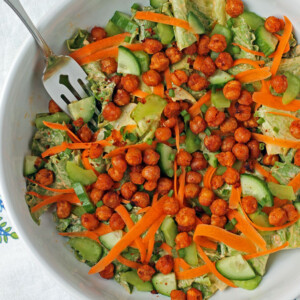 Buffalo Roasted Chickpea Salad overhead view