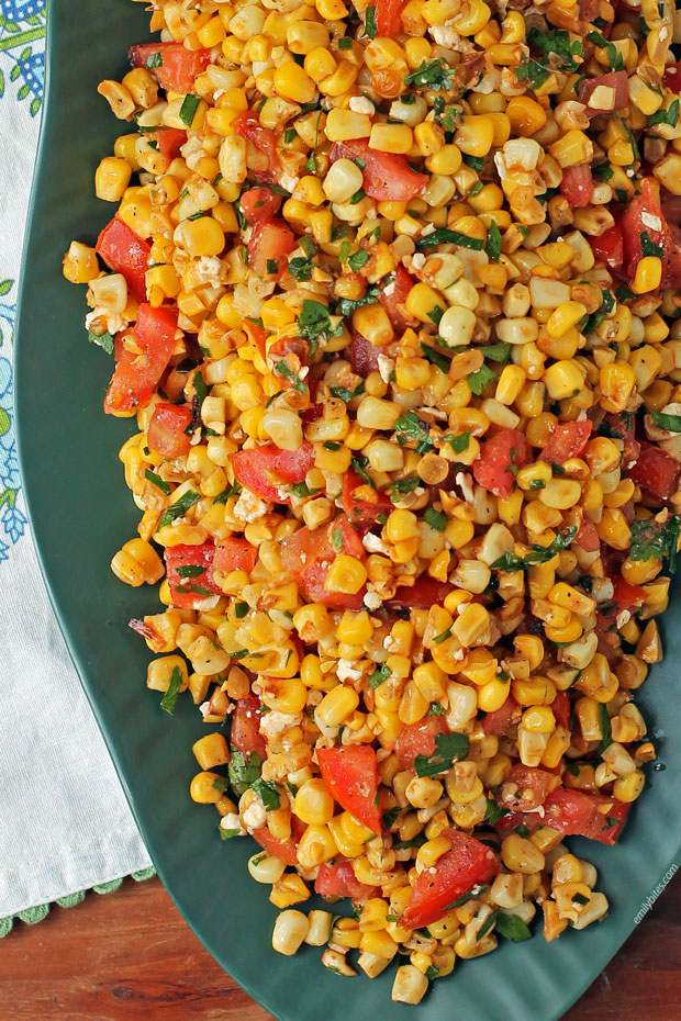 Corn and Tomato Salad close up