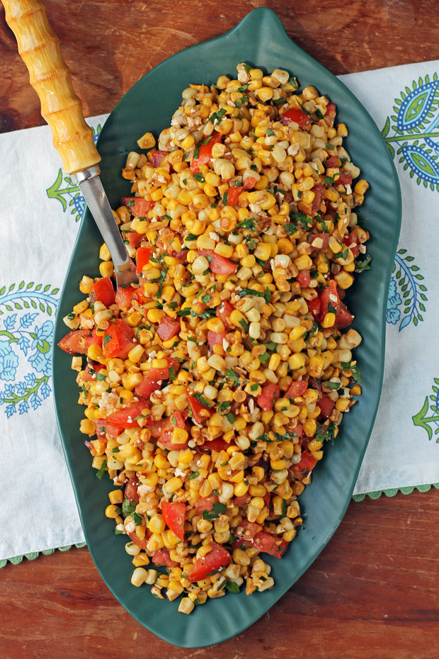 Corn and Tomato Salad ready to serve