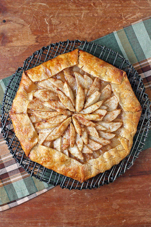 Easy Pear Galette on a cooling rack