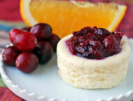 Orange Cranberry Cheesecake Cup plated