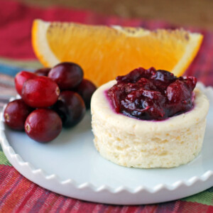 Orange Cranberry Cheesecake Cup plated