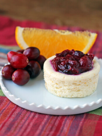 Orange Cranberry Cheesecake Cup plated