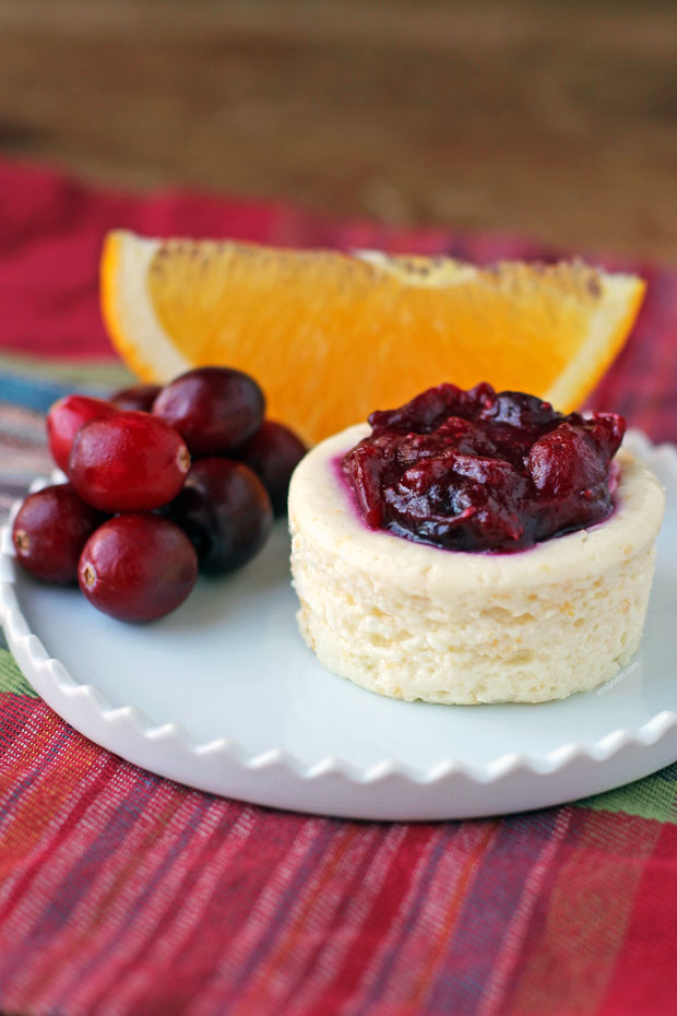 Orange Cranberry Cheesecake Cup plated