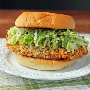 Crispy Chicken Caesar Sandwich plated