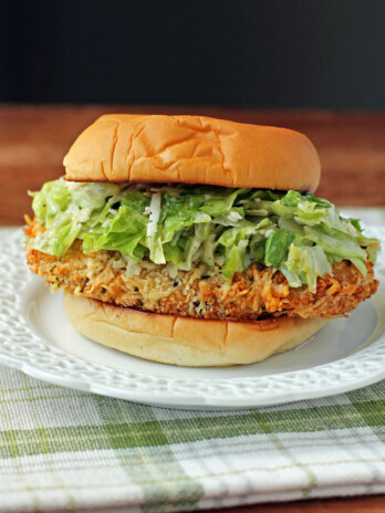 Crispy Chicken Caesar Sandwich plated