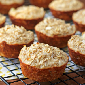 Pineapple Coconut Baked Oatmeal Singles close up