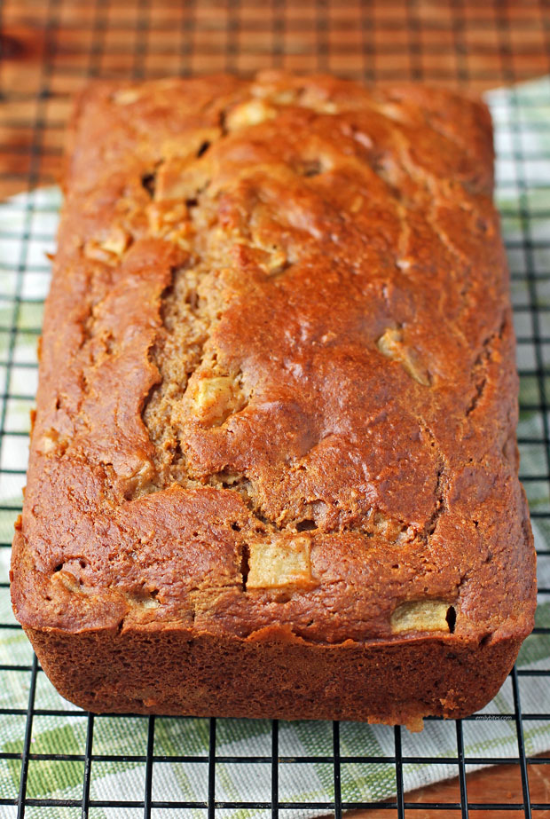 Apple Bread loaf close up