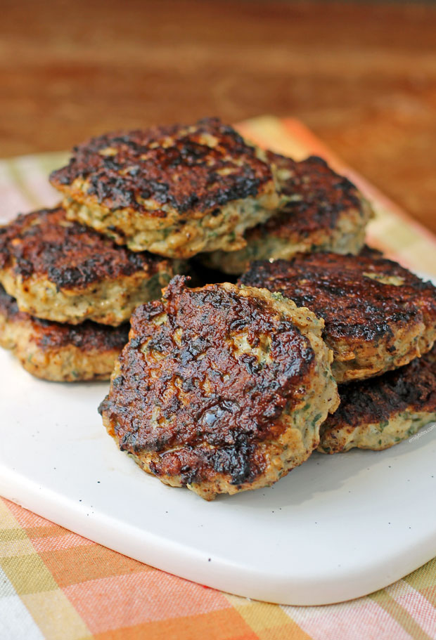 Apple Chicken Sausage Patties on a plate