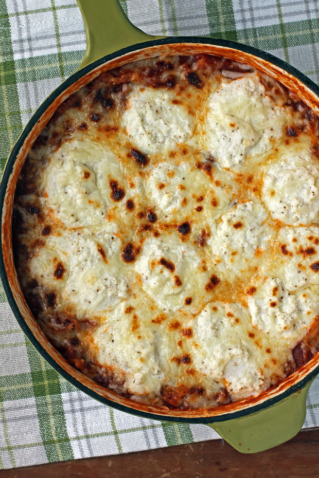 Skillet Lasagna close up