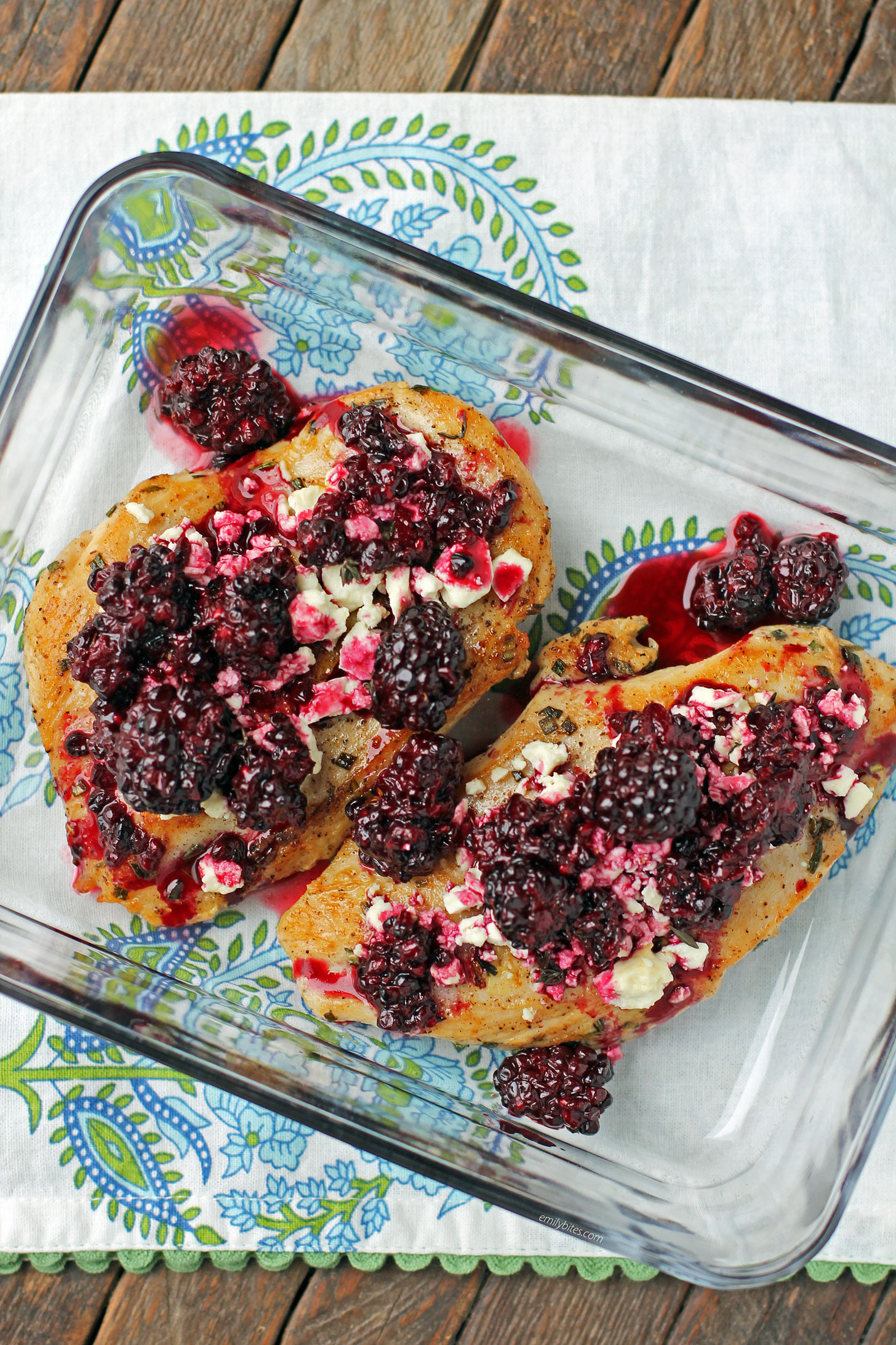 Feta and Blackberry Chicken Breasts