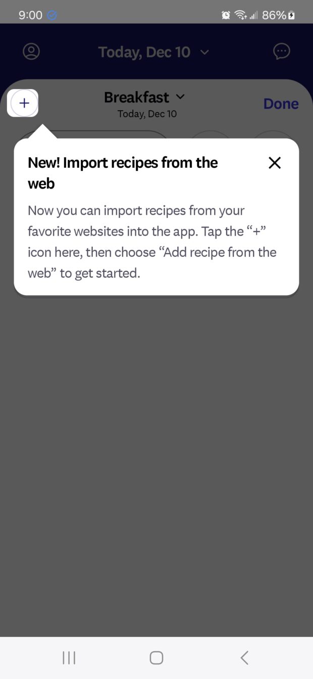 New WW feature! Import Recipes from the Web