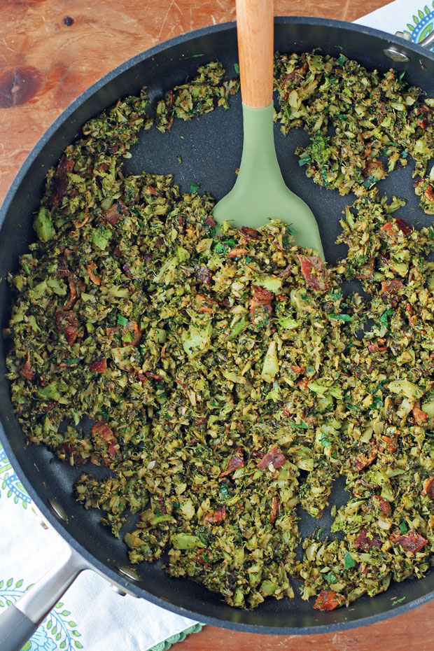 Bacon Broccoli Side Skillet overhead shot