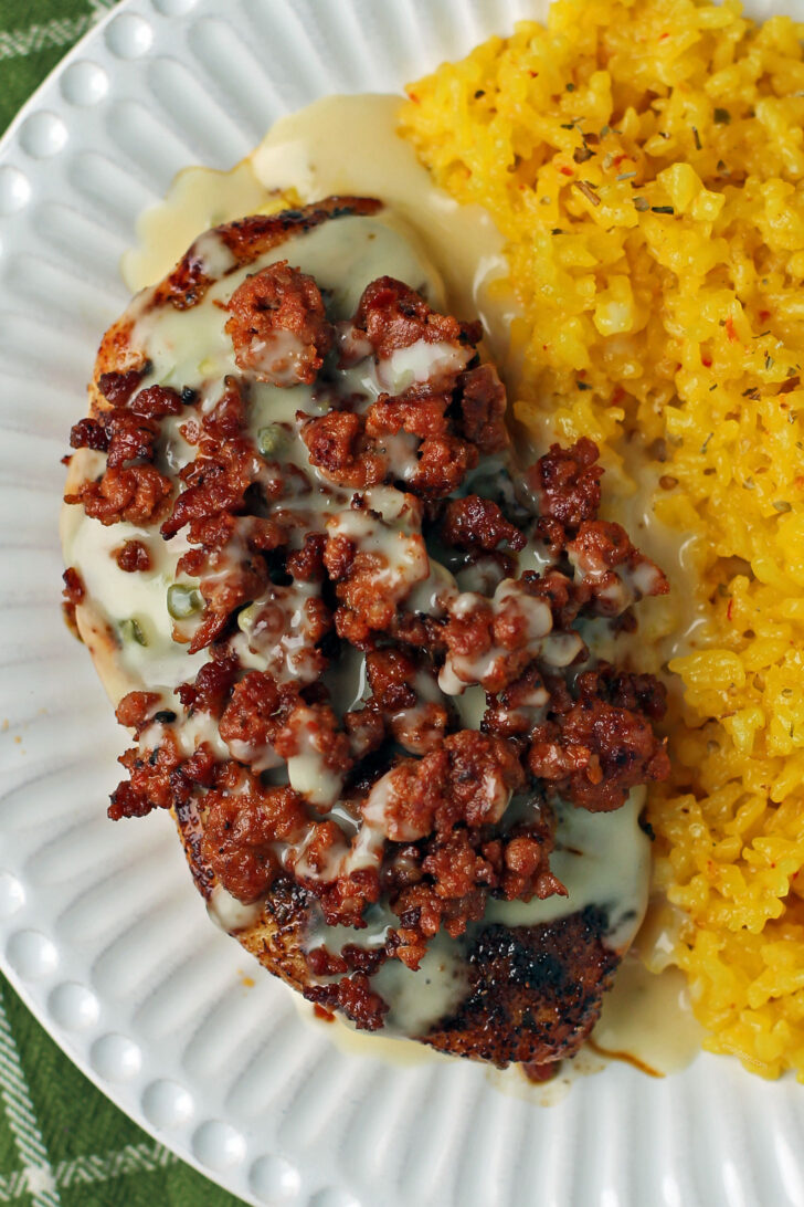 Chori Pollo overhead shot