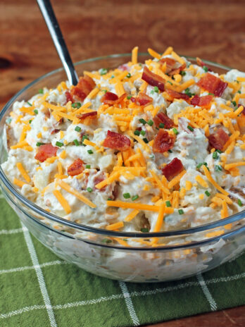 Loaded Potato Salad in a serving bowl