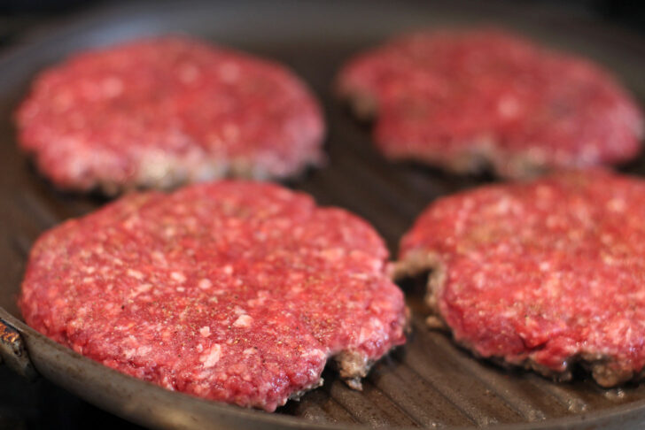 Quesadilla Burgers cooked on the stovetop